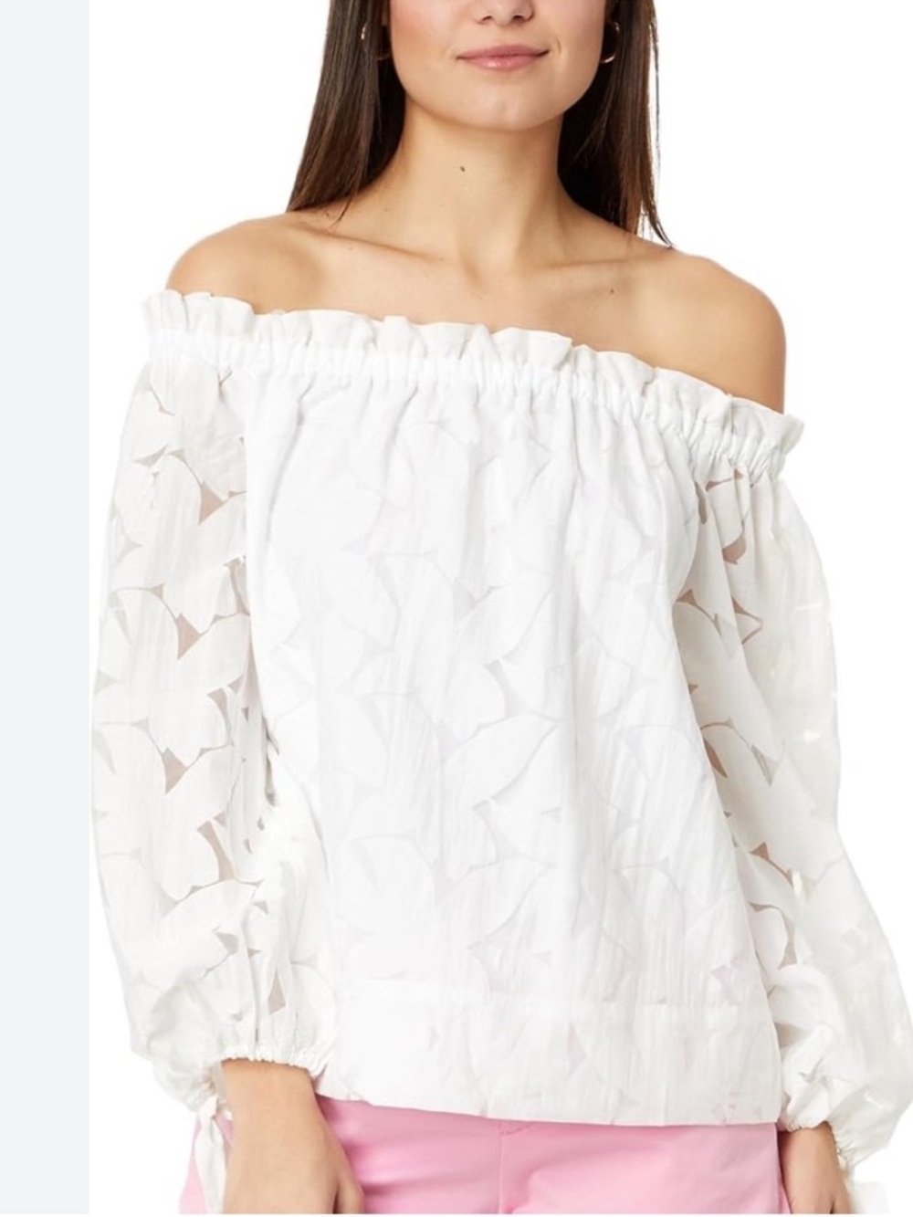 Lilly Pulitzer Jamielynn Off Shoulder Long Sleeve Top